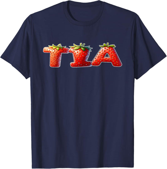 Strawberry Aunt Tia Birthday Party T-Shirt - T-Shirt | Navy