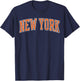 New York - Throwback Design - Classic T-Shirt - T-Shirt | Navy