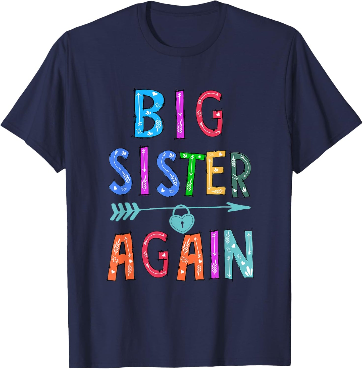 Big Sister Again T-Shirt - T-Shirt | Navy