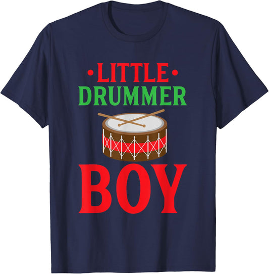 Little Drummer Boy Cute Classic Christmas Song Holidays T-Shirt - T-Shirt | Navy