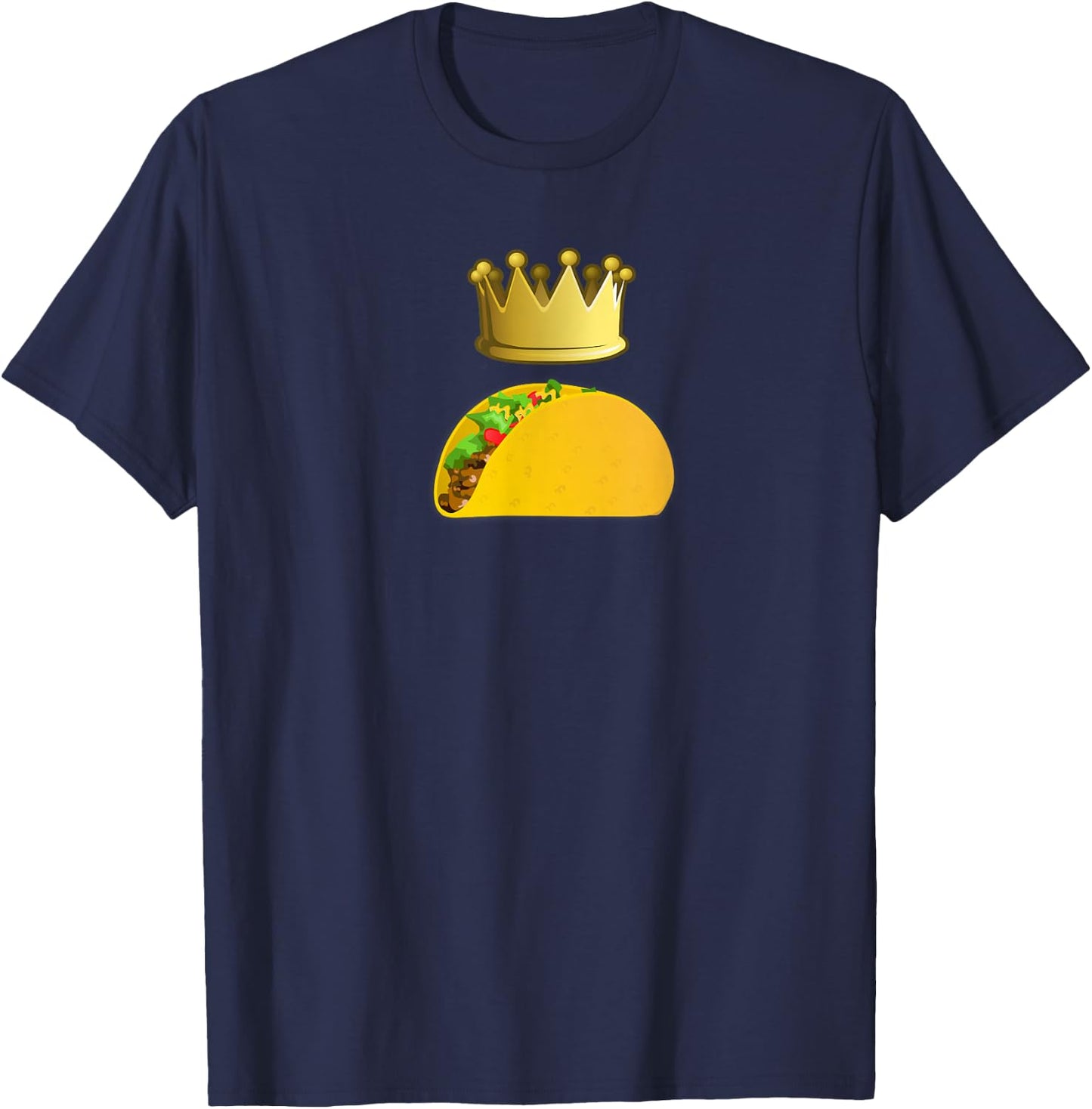 Taco King Funny Food T-Shirt - T-Shirt | Navy