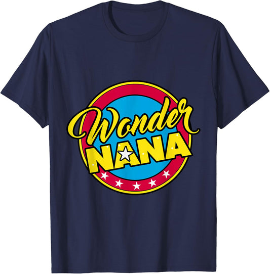 Cute Grandma Superhero Wonder Nana or Mom T-Shirt - T-Shirt | Navy