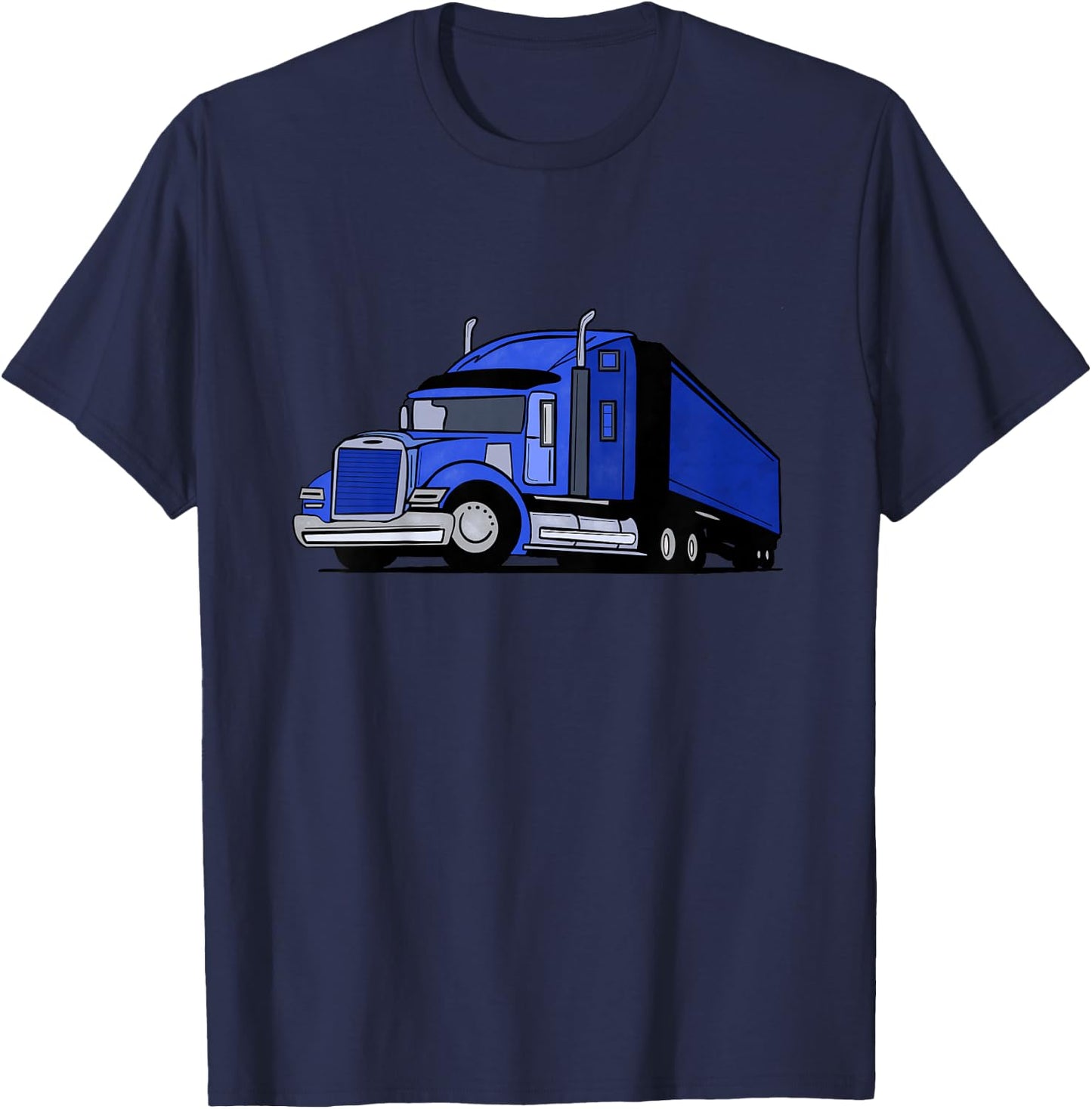 Semi Truck design Gift T-Shirt - T-Shirt | Navy