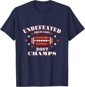 Cleveland Football Preseason 2017 Champs Funny Sarcastic T-Shirt - T-Shirt | Navy
