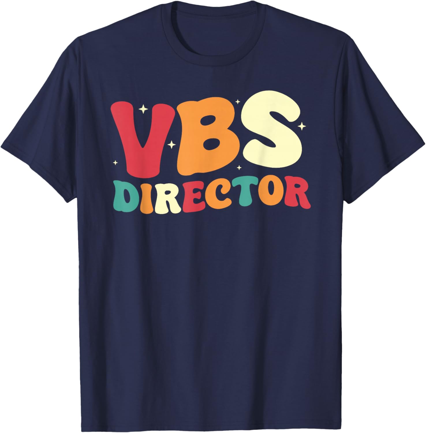 Vacation Bible School Groovy VBS Director T-Shirt - T-Shirt | Navy