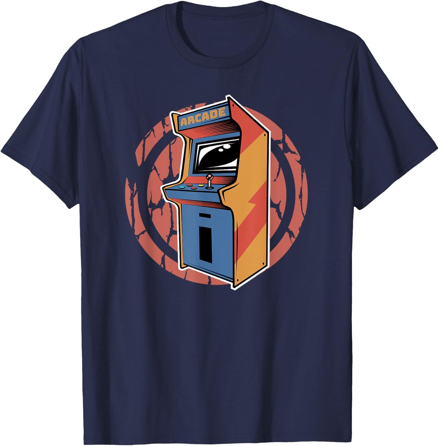 Arcade Video Game Machine | 80s Retro Gaming Shirt T-Shirt - T-Shirt | Navy