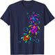 Hawaiian Sea Turtle Shirt Tropical Colors T-Shirt - T-Shirt | Navy
