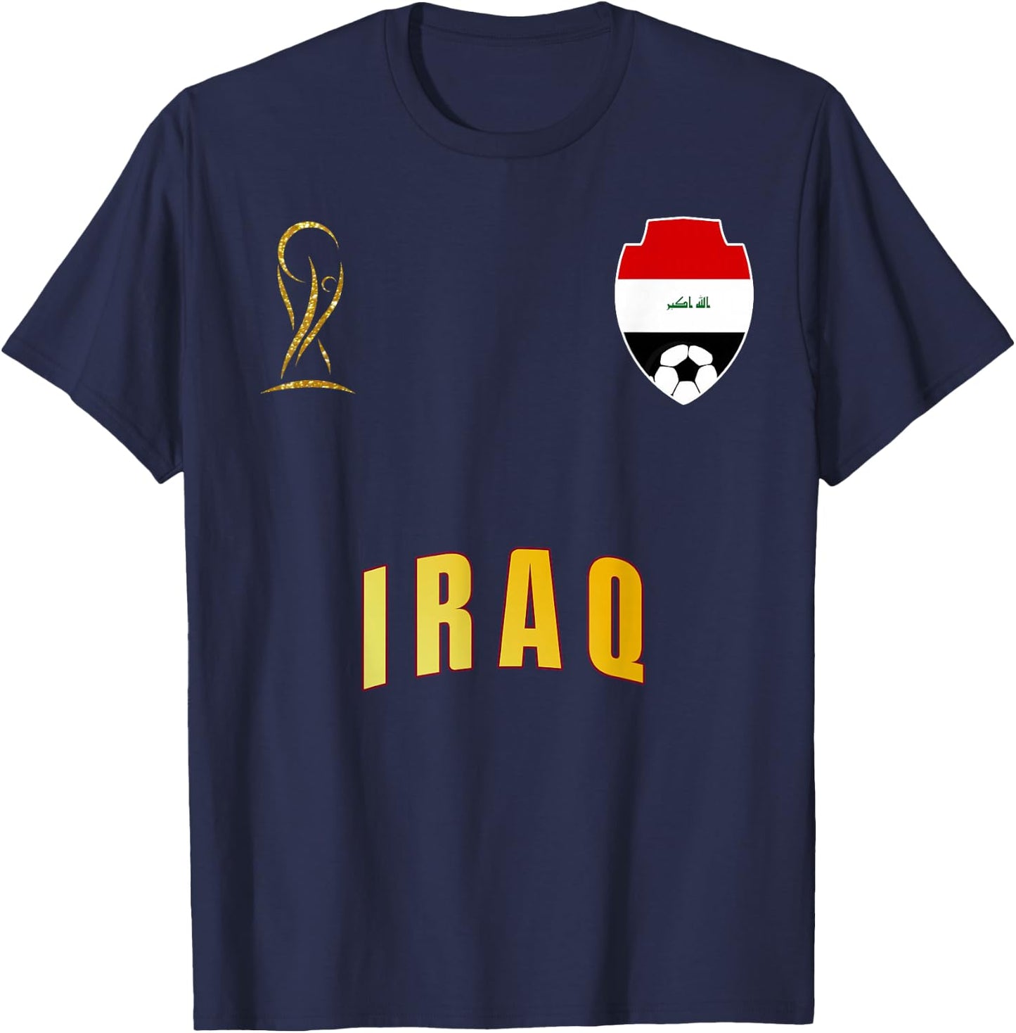 Retro Iraq Flag Iraqi Pride Lovers T-Shirt - T-Shirt | Navy