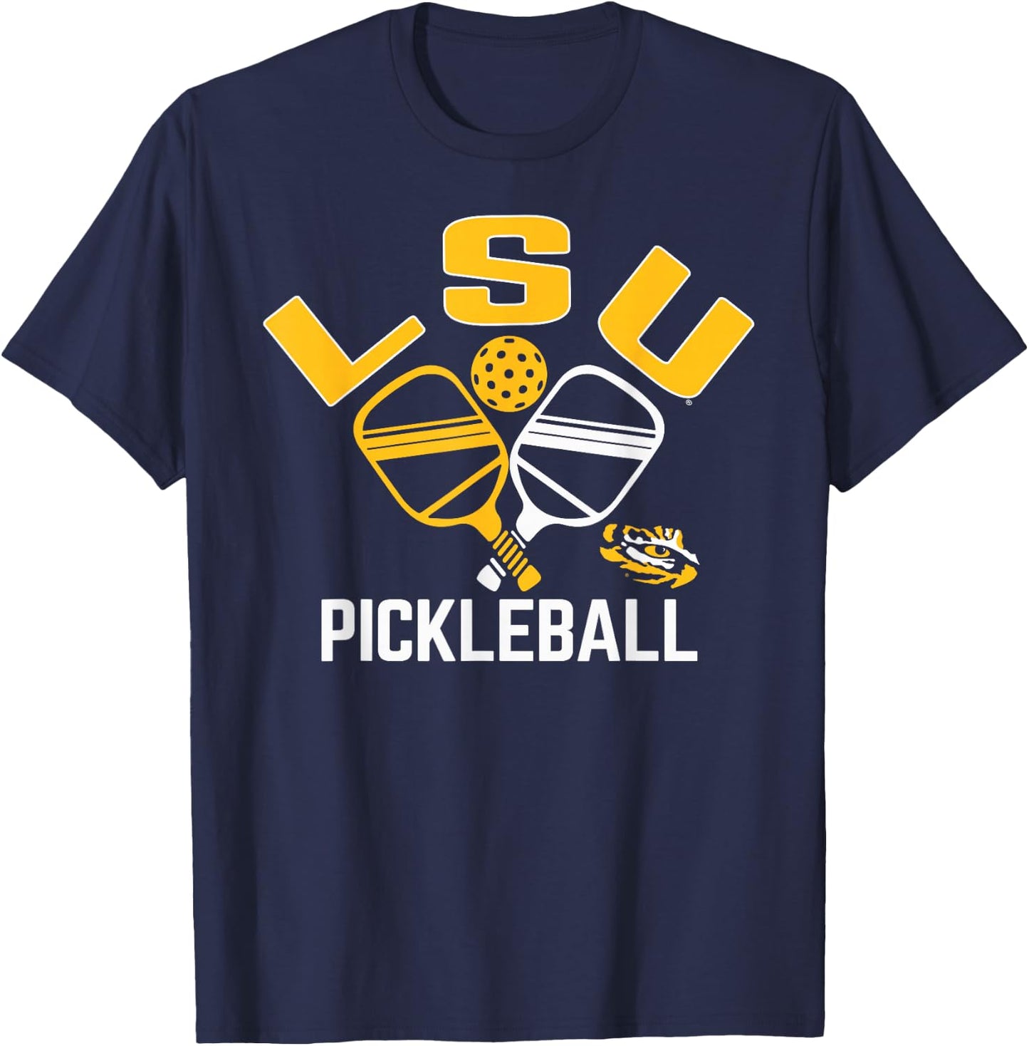 LSU Tigers Pickleball Purple Officially Licensed T-Shirt - T-Shirt | Navy