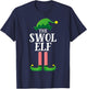 Swol Elf Matching Family Group Christmas Party Pyjamas T-Shirt - T-Shirt | Navy