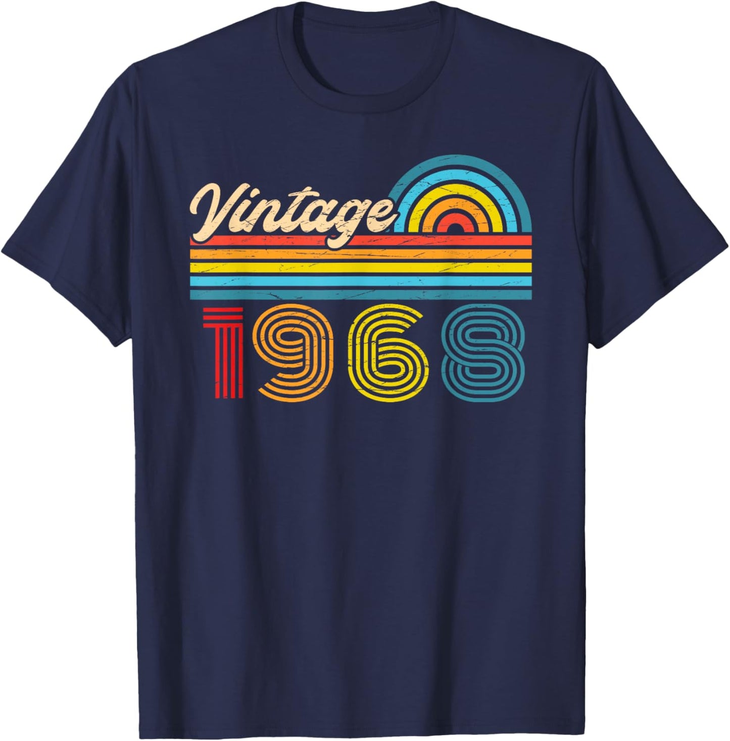58th Birthday Retro Vintage 1968 Men Women T-Shirt - T-Shirt | Navy