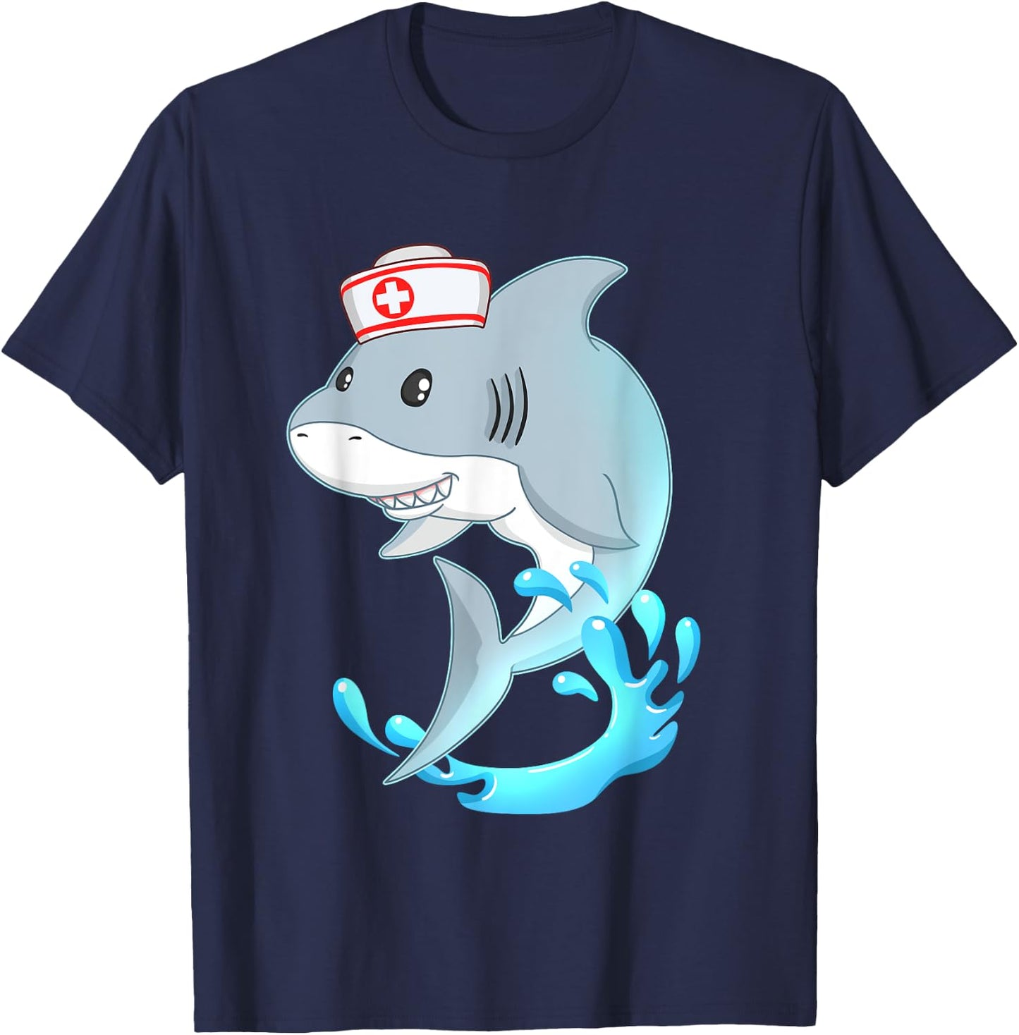 Shark Nurse appreciation International Nurse Day T-Shirt - T-Shirt | Navy