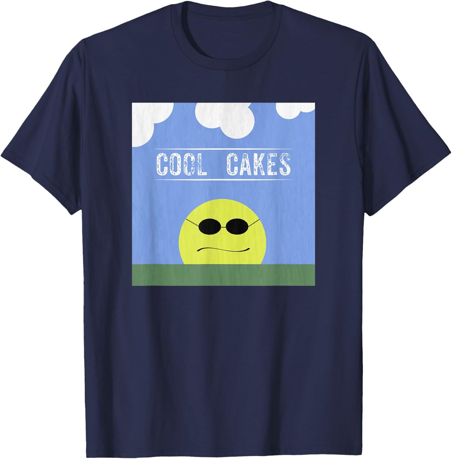 Cool Cakes Shirt | Thrift Store Weird Gift Novelty T-Shirt - T-Shirt | Navy