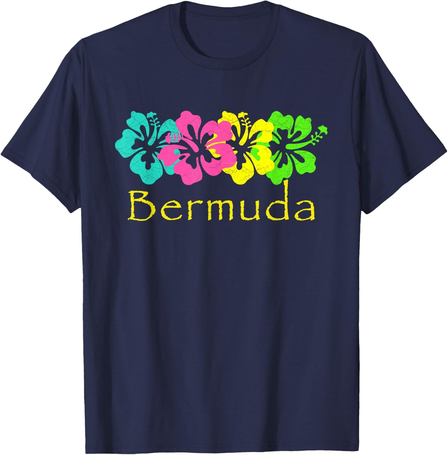 Bermuda Tropical Beach/Bermuda Travel Surf T-Shirt - T-Shirt | Navy