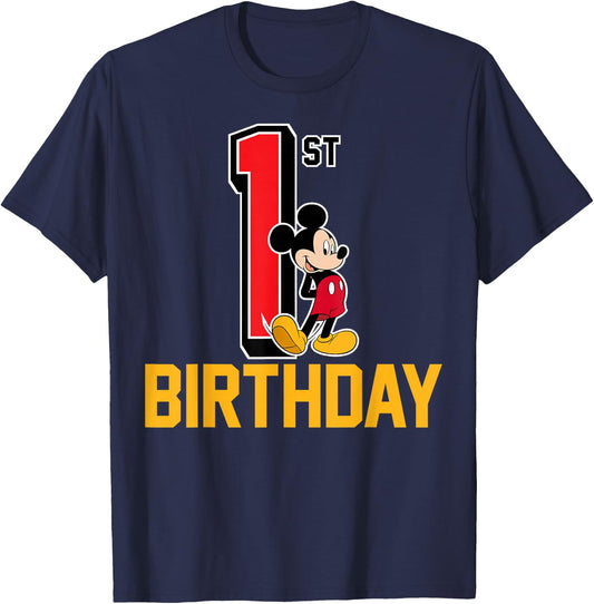 Disney - Mickey Mouse My 1st Birthday T-Shirt - T-Shirt | Navy