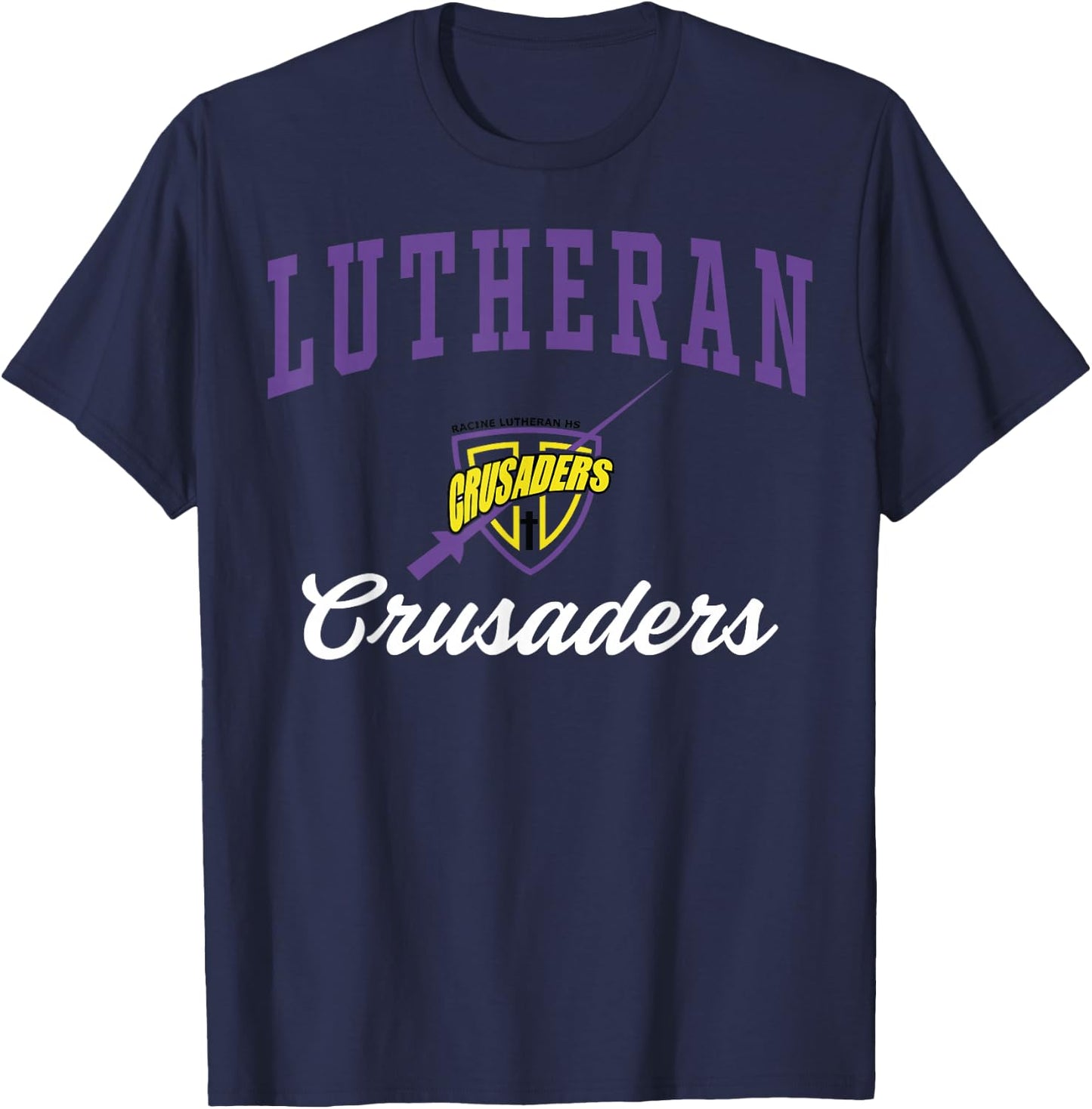 Racine Lutheran High School Crusaders C3 T-Shirt - T-Shirt | Navy