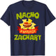 NACHO AVERAGE ZACHARY Funny Birthday Personalized Name Gift T-Shirt - T-Shirt | Navy