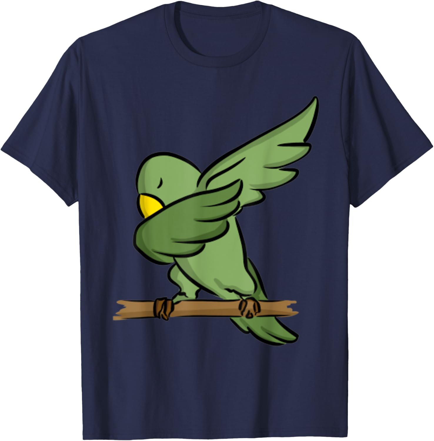 Dabbing Parakeet Bird T-Shirt - T-Shirt | Navy
