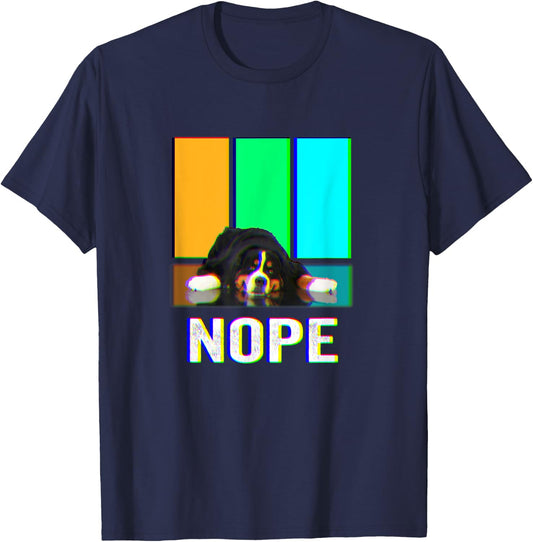 Nope Bernese Mountain Dog Women Kids T-Shirt - T-Shirt | Navy