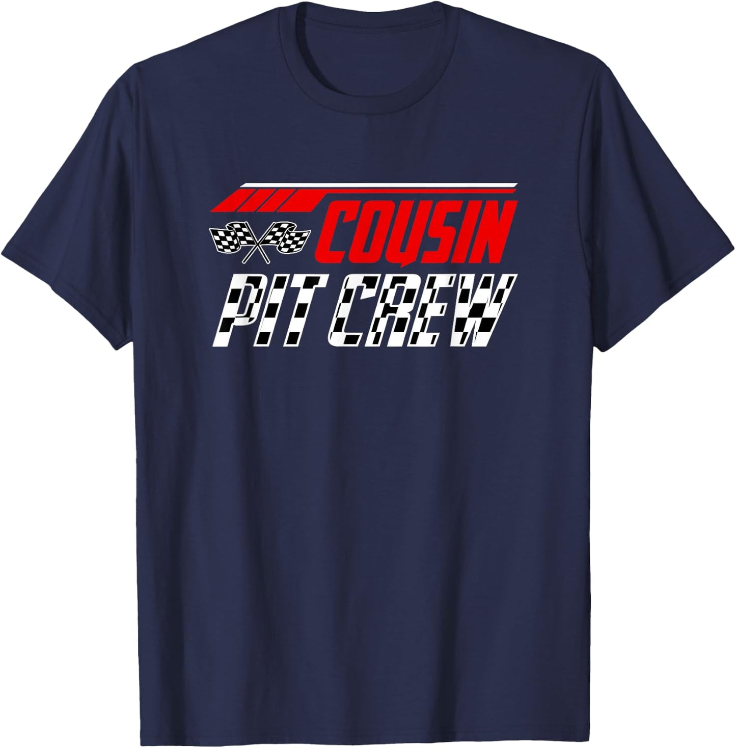 Racing Birthday Matching Family Race Car Pit Crew Cousin Kid T-Shirt - T-Shirt | Navy