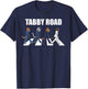 Unique Kitty Cat Gifts | Kittyworks Tabby Road Cool Cats Adult Cat Lovers Graphic , Black, Small, Short Sleeve, Classic Fit T-Shirt - T-Shirt | Navy