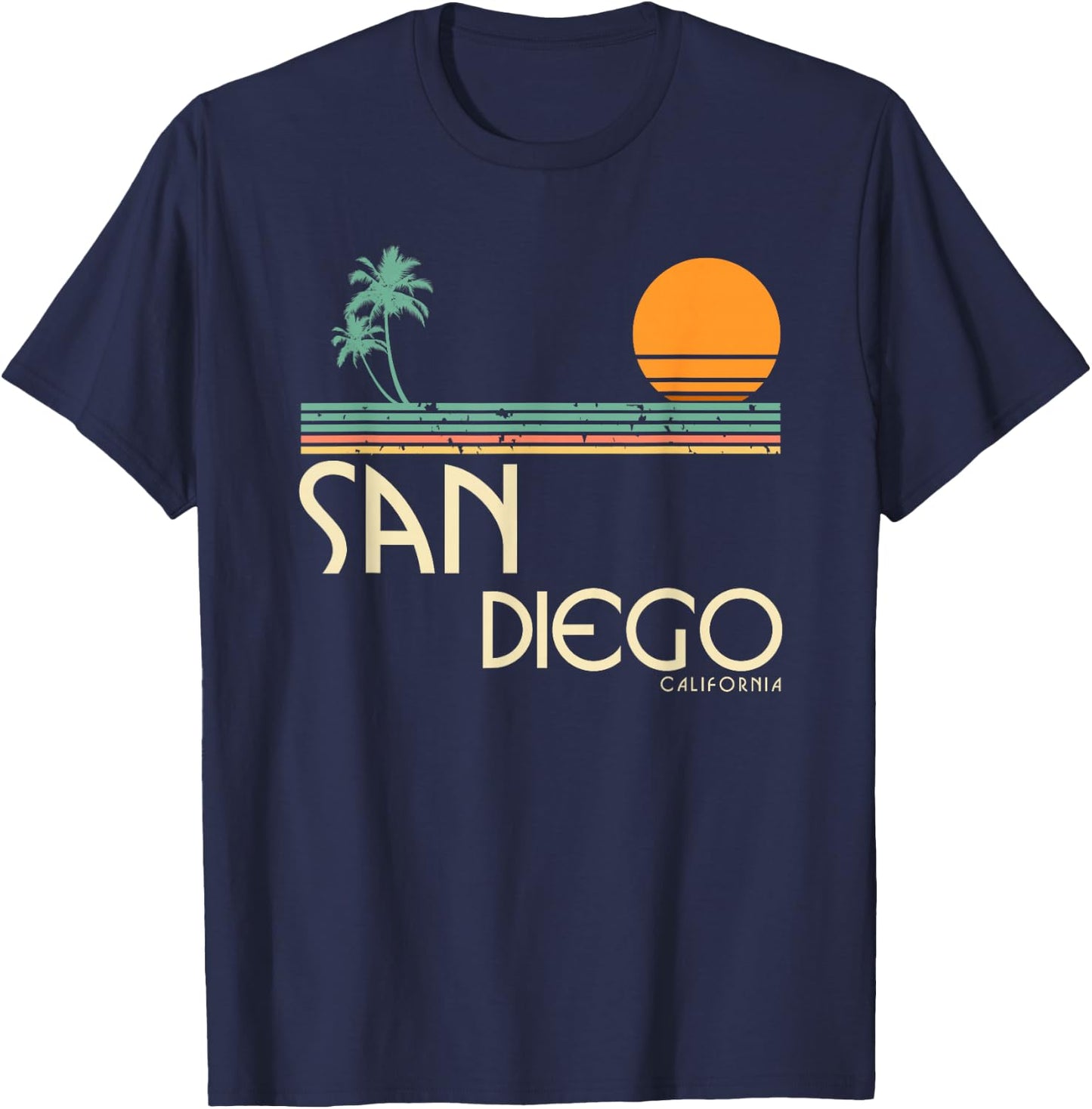 Vintage San Diego California T-Shirt - T-Shirt | Navy