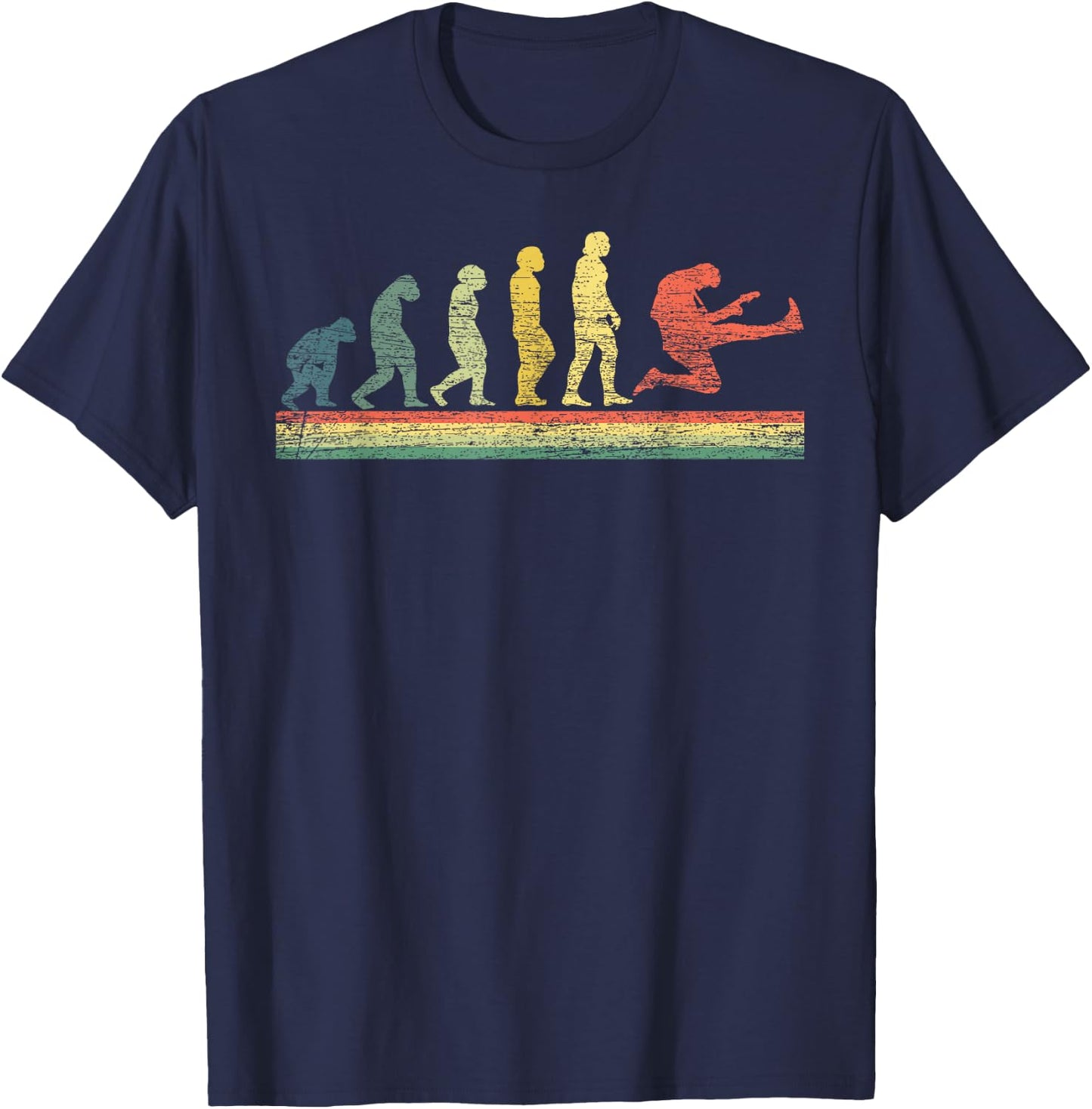 Guitarist Men Women Kids Evolution Guitar T-Shirt - T-Shirt | Navy