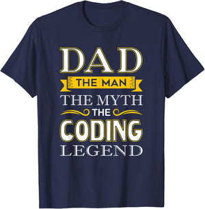 Coder Dad , Computer Coding Dad T-Shirt - T-Shirt | Navy