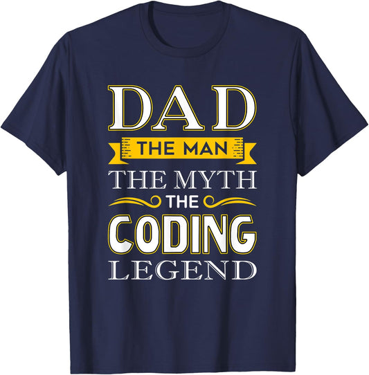 Coder Dad , Computer Coding Dad T-Shirt - T-Shirt | Navy