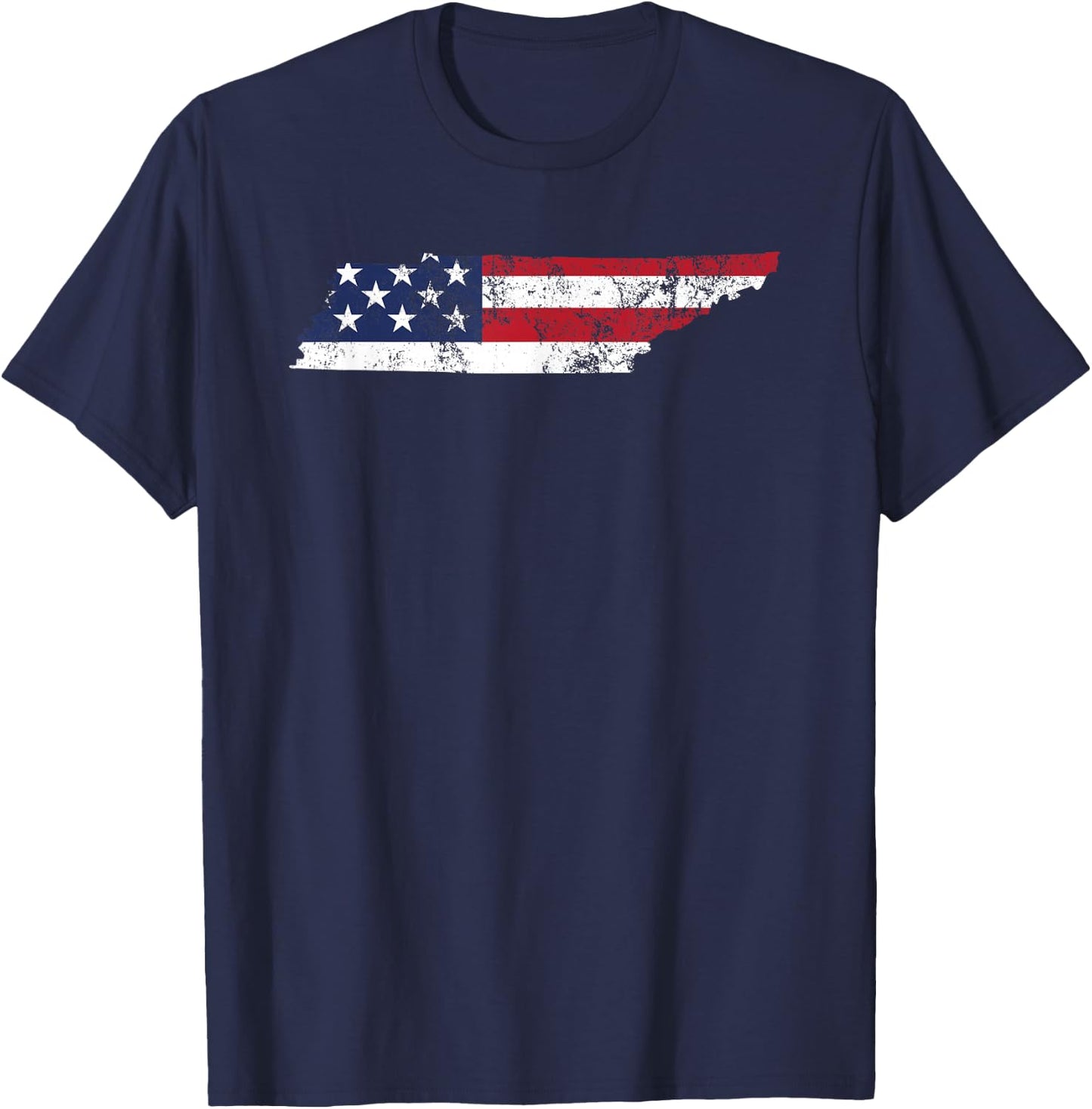 Vintage Tennessee USA Flag State Pride T-Shirt - T-Shirt | Navy