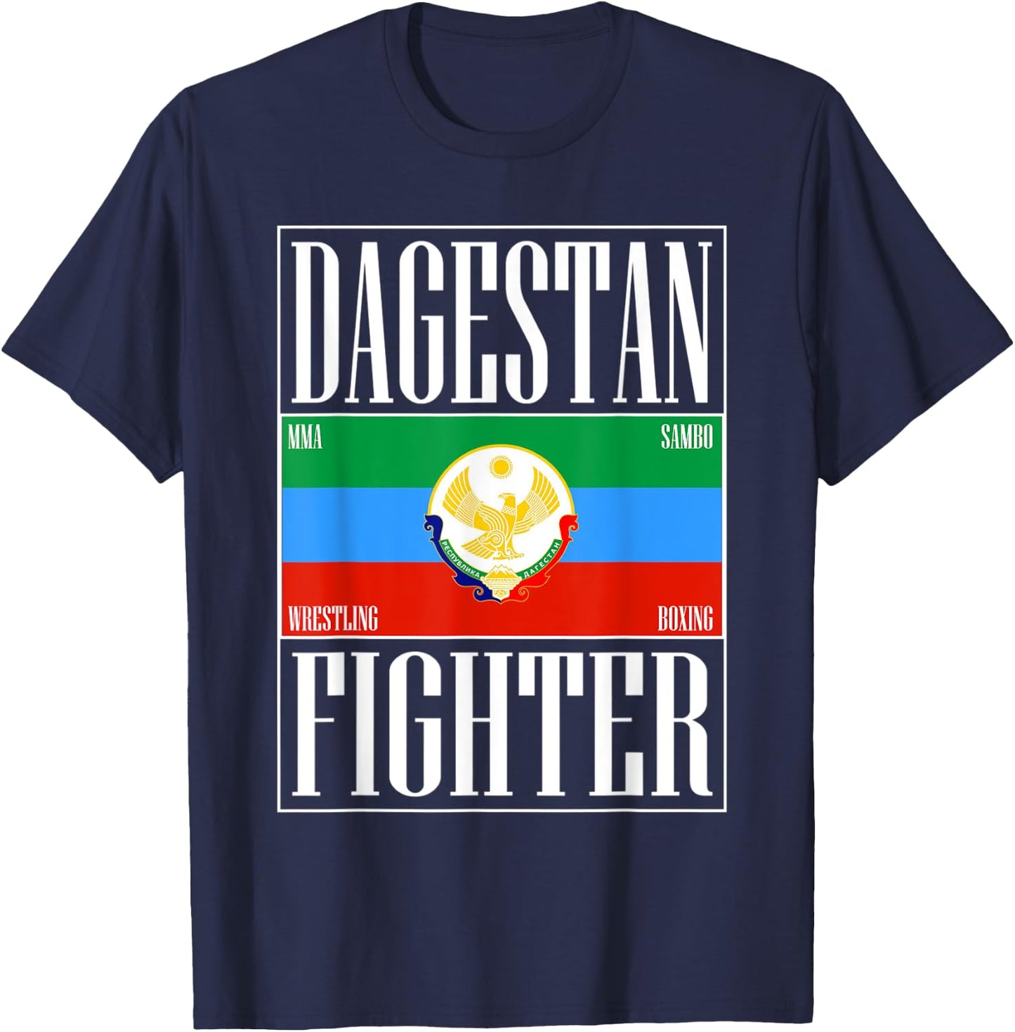 Dagestan Fighter Wear. Dagestan Eagle T-Shirt - T-Shirt | Navy