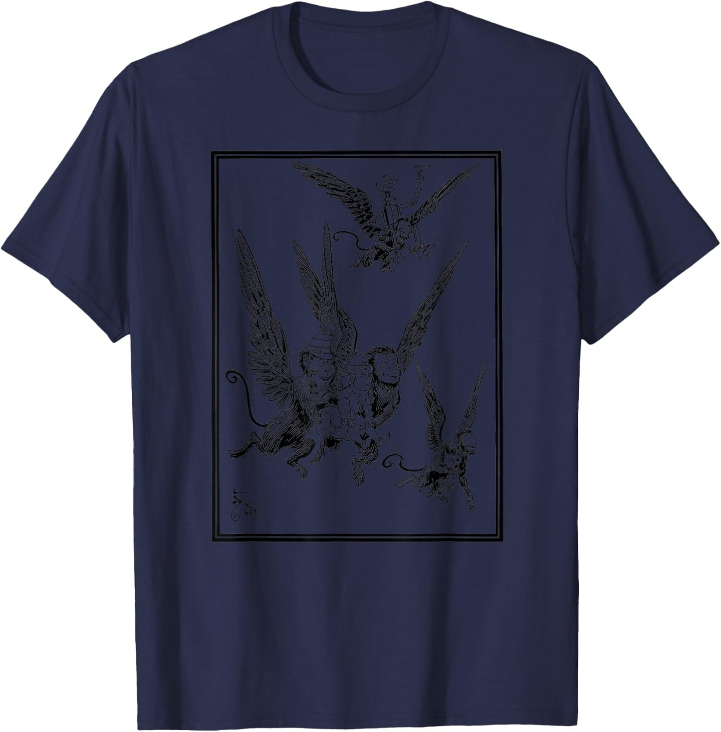 Wizard of Oz Flying Monkeys Tin Man Dorothy and Toto T-Shirt - T-Shirt | Navy