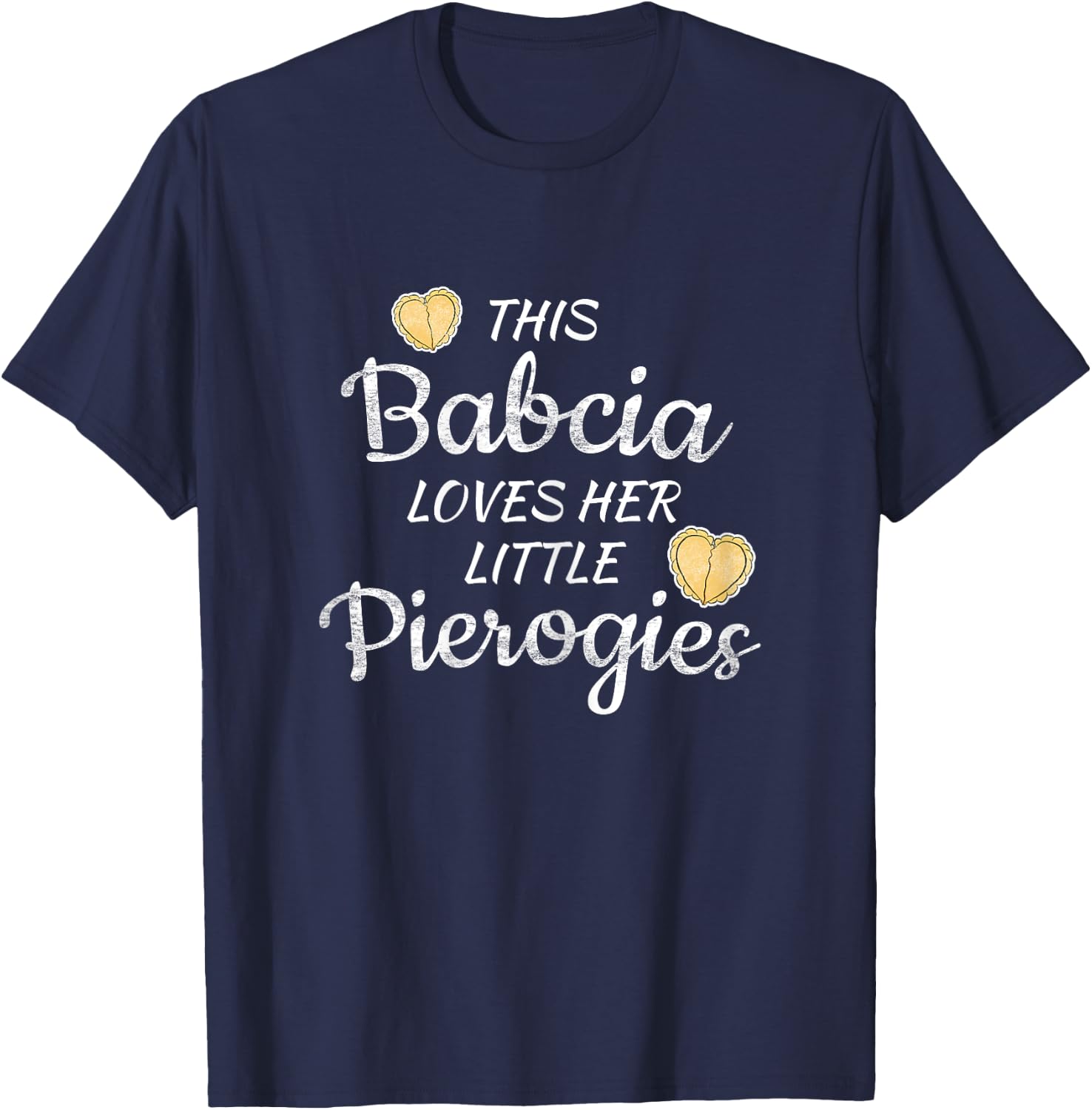 Polish Babcia Grandma loves little Pierogies Mother's Day T-Shirt - T-Shirt | Navy