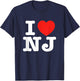 I Heart New Jersey (NJ) Love T-Shirt - T-Shirt | Navy