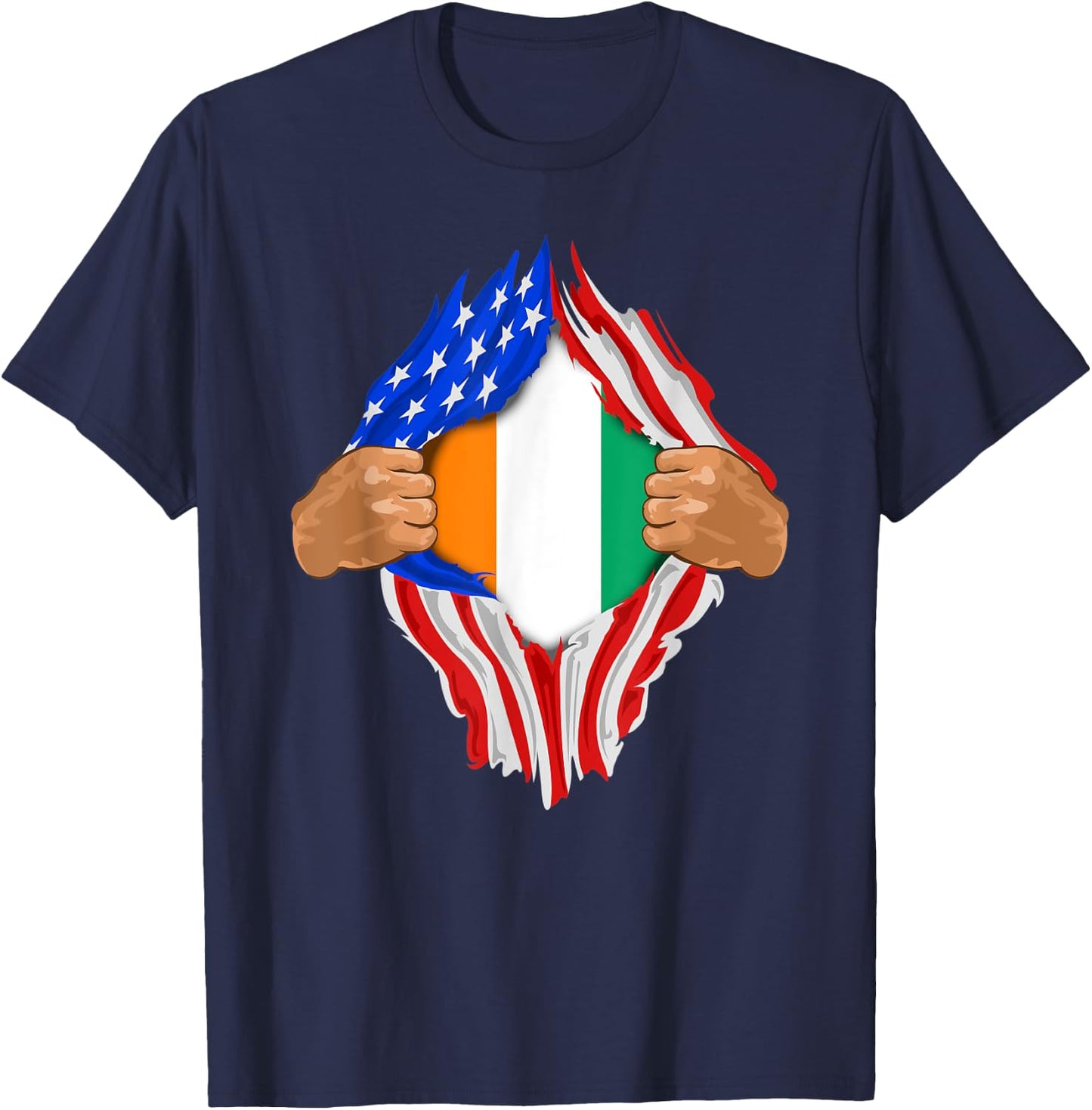 Ivorian Blood Inside Me | Ivory Coast Flag Gift T-Shirt - T-Shirt | Navy