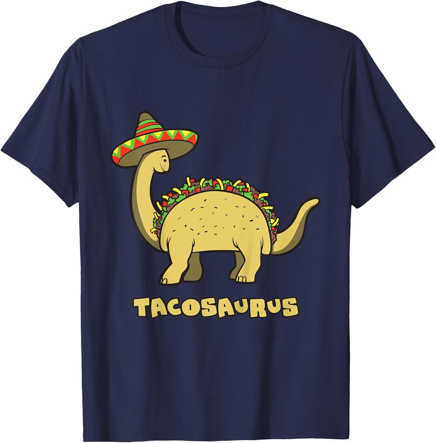 Funny Tacosaurus - Kids' Taco Dinosaur Gift T-Shirt - T-Shirt | Navy