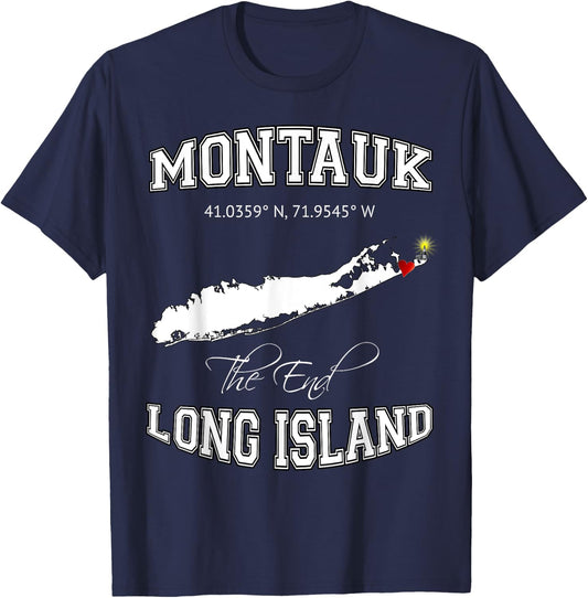 Montauk Long Island NY T-Shirt - T-Shirt | Navy