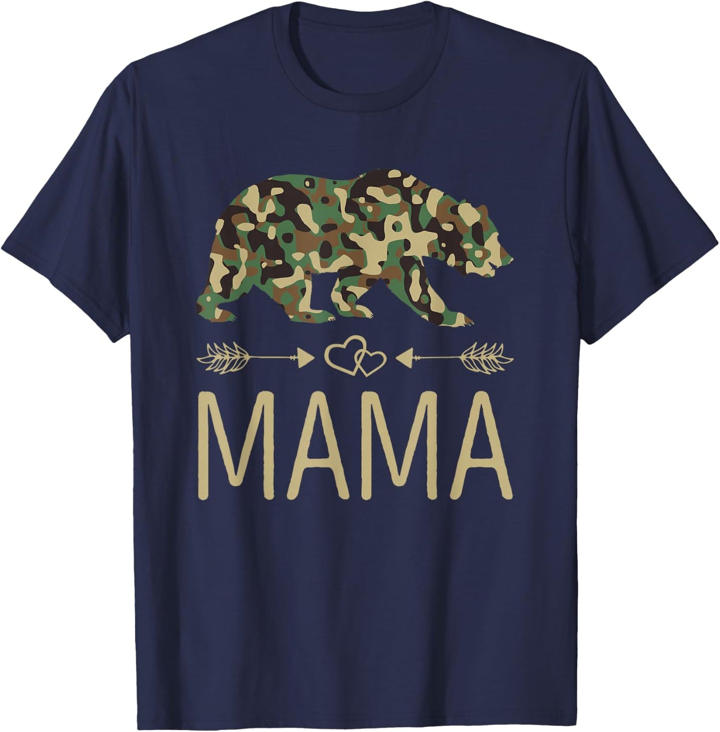 Mama Bear Camo Mother's Day T-Shirt - T-Shirt | Navy