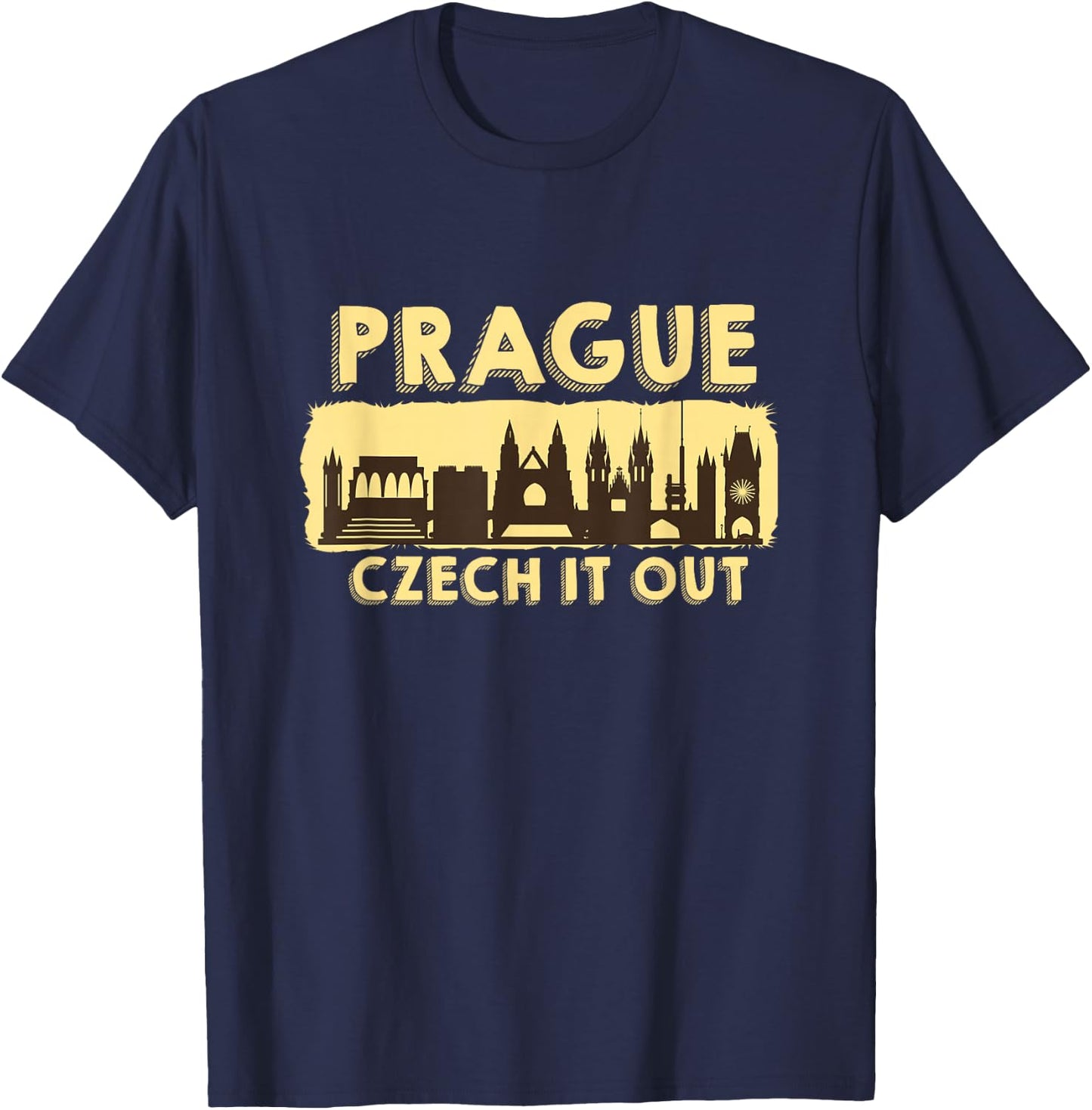 Prague Czech It Out Czech Republic T-Shirt - T-Shirt | Navy