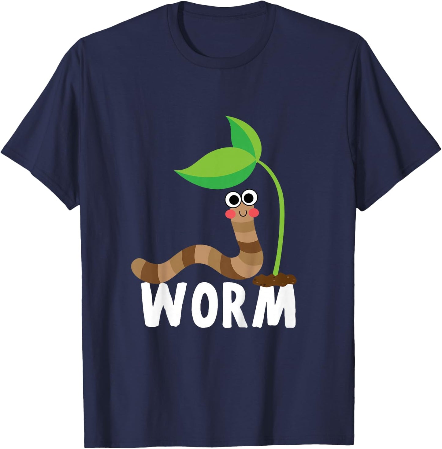 Kids Worm Shirt For Boys Or Girls | Cute Worm Gift T-Shirt - T-Shirt | Navy