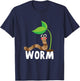 Kids Worm Shirt For Boys Or Girls | Cute Worm Gift T-Shirt - T-Shirt | Navy