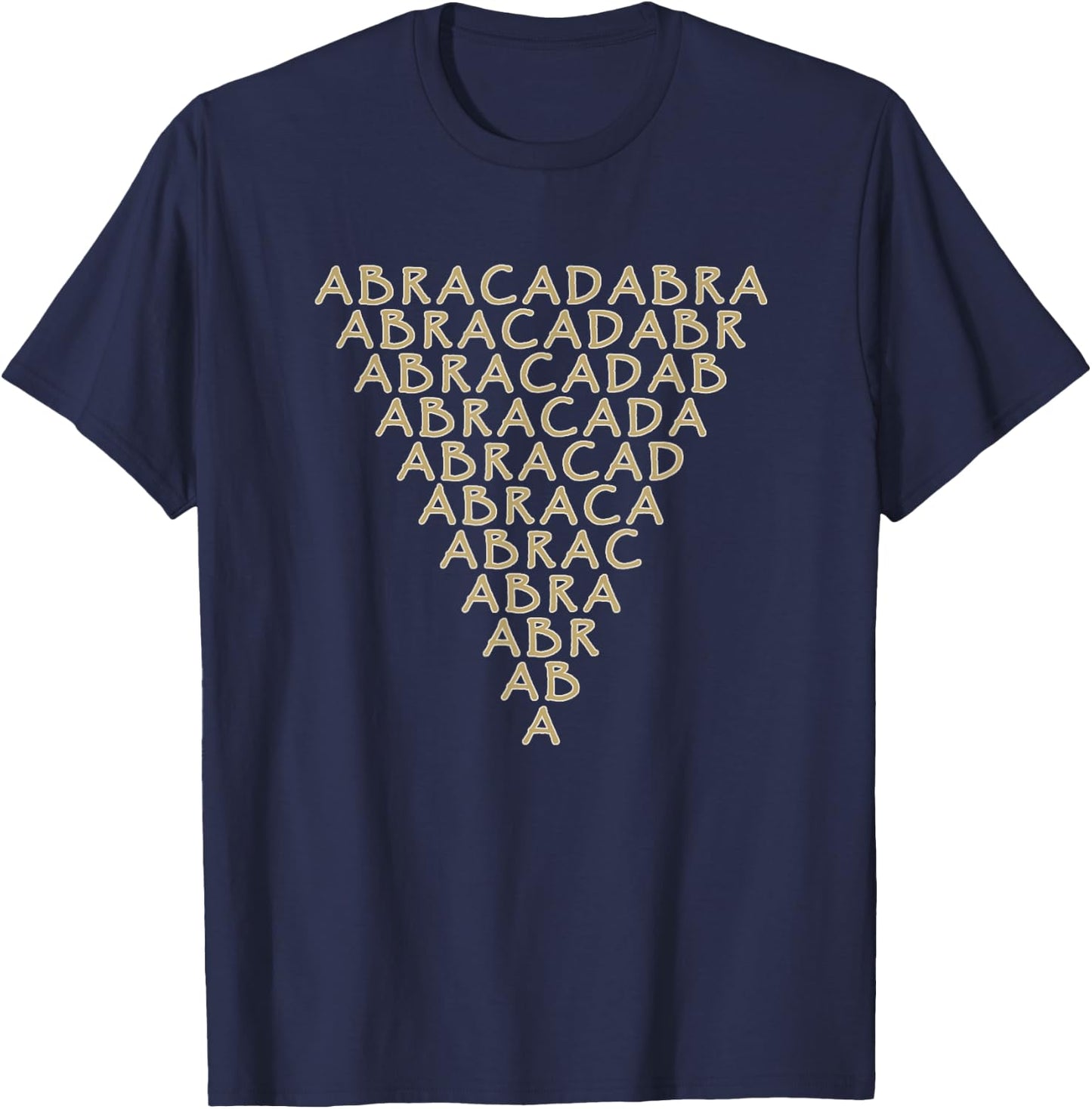 Abracadabra Triangle Protection Amulet Magic T-Shirt - T-Shirt | Navy