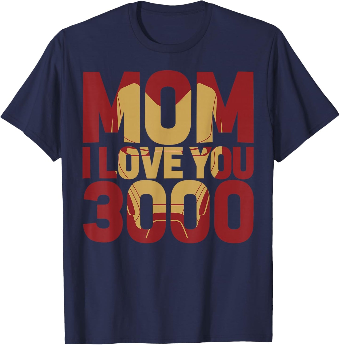 Marvel Avengers Endgame Mom I Love You 3000 Iron Man Fill T-Shirt - T-Shirt | Navy