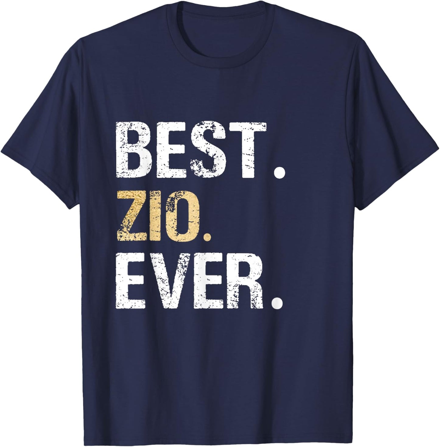 Best Zio Ever Graphic Italian Gift from Niece or Nephew T-Shirt - T-Shirt | Navy