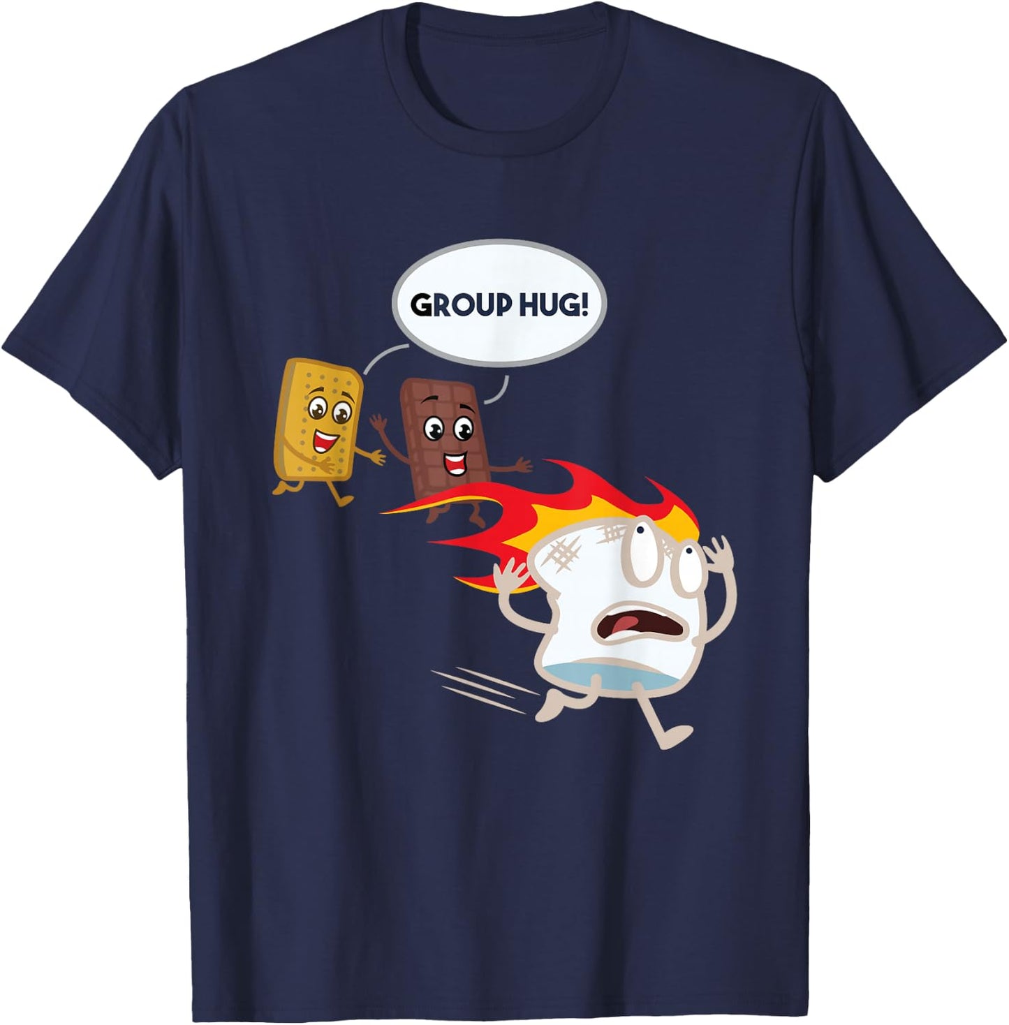 Funny Smores Camping Roasting Outdoor Women T-Shirt - T-Shirt | Navy