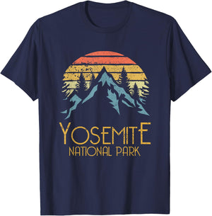 Vintage Yosemite National Park California T-Shirt - T-Shirt | Navy