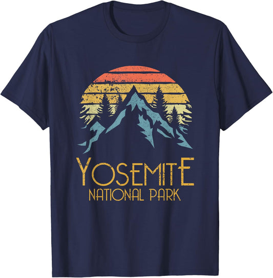 Vintage Yosemite National Park California T-Shirt - T-Shirt | Navy