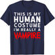 This Is My Human Costume I'm Really a Vampire T-Shirt - T-Shirt | Navy