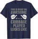 Cribbage Art Women Cribbage Board Cribbage Players T-Shirt - T-Shirt | Navy