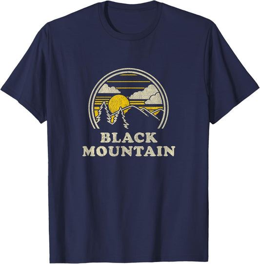 Black Mountain North Carolina NC T Shirt Vintage Hiking T-Shirt - T-Shirt | Navy